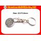 Engraved promotional trolley coin custom metal keychains holder key ring LL-HK1004281