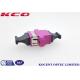 Female OM4 MPO MTP Fiber Optic Adapters With Violet Pink Color Full Flange MPO Adaptor