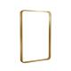 Brushed Gold Rectangular Shape Mirror Frame Aluminium Profile Rounded Corner