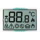 TN Transmissive Positive Monochrome Segment LCD Display For Thermometer