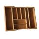 expandable kitchen bamboo drawer organizer and cutlery tray