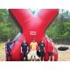 Red commercial Grade PVC Tarpaulin inflatable paintball bunker