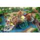 Outdoor or Indoor Water House With Fiberglass Spiral Water Slide , Water Amusement Park
