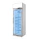 High Efficient Compressor One Door Upright Display Freezer Plastic Coated Steel