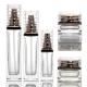 30ml 50ml 80ml 100ml Transparent Glass Pump Bottle For Serum Essential Oil Perfume Lotion