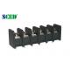 Center Spacing 8.25mm Barrier Terminal Block PBT UL94-V0 Brass For Power Supply / Automation Control