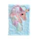 Girls' School Unicorn Plush Notebook Lovely Fluffy Unicorn Design 4 Colors