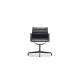Aluminum Group Modern Office Chair No Wheels Low Back Real Leather Material