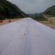 Short Nonwoven Geotextile 4m X 50m Black Geofabric Road Highway Railway Landfill