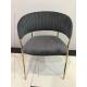 Soft Fabric Smooth 77.5cm Wrought Iron Dining Chair