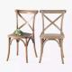 Nice design customize rattan seat chair  vintage oak cross stackable dining chair event wedding X chair