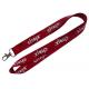 High Density Logo Printed Lanyard Red White Fade Proof Skin Friendly