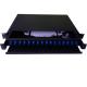 Black Fiber Optic Terminal Box , 1U SC / FC / ST / LC Rack Mount Splicing Fiber Optic Patch Panel