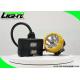 High Illuminance Semi Corded LED Miner Cap Lamp ABS Yellow Black Shell For Coal Mining