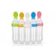 Flexible Soft Tip Silicone Baby Spoon 15cm X 2cm Size Multi Color Portable
