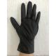 Hair Salon Beauty Black Nitrile Exam Gloves / Black Nitrile Examination Gloves