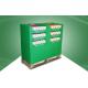 Green Cardboard Pallet Display for Skincare Products with 6 Trays