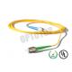 FC 2.0mm Fiber Optic Patch Cord OS2 2F zip 2mm OFNR FC/UPC - FC/APC  3m  YEL JKT