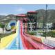 OEM Big Rainbow Water Slides Four / Six Lanes For Water Park