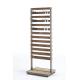 2 Sided Slatted Retail Floor Display Fixtures / Retail Merchandising Fixtures With Hooks