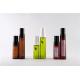 Amber Green Plastic Lotion Custom Cosmetic Bottles Set / Foundation Pump Bottle