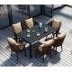 Latest PE Rattan Aluminium chairs Hotel Outdoor Garden Patio chair and table