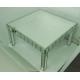 Square Mirror Top Coffee Table , Silver Full Mirror Coffee Table 45 * 45 * 65cm Size