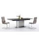 Stainless Extension Dining Table With HPL Laminate Powder Coating