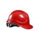 Red Color Construction Safety Helmets Excellent Impact Resistance Performance