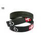 3D Embossed Embossed Silicone Bracelets , Engraved Rubber Bracelets Wristband