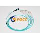 50/125μm OM3 Fiber MTP Fanout Cable 1x12 Fiber MTP to 12 LC