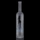 Classic Shape 700ml 750ml Frosted Applique Vodka Glass Bottle for Beverage Packaging