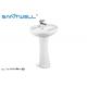 Fashion bathroom sanitary ware ceramic pedestal basin CE Certification