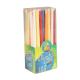 45pk 100% paraffin wax unscented long chanukah candles multi color packed into gift box