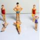 Painted Scenic People Swimming Figure  Architectural Scale Model People For Scenery Model Layout SP50-6 4.0cm