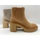 Round head One piece of TPR outsole，soft cow suede leather Womens Dress Boots，No zipper elastic design