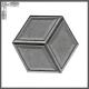 Grey Hexagon Flat Brick Decor Wall Tiles For Hotel Art Exhibition