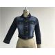 Dark Wash Ladies Denim Jacket Button Through Ladies Cropped Jacket TW72960