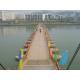 Pedestrian Floating Pontoon Trestle Bridge , Military Floating Bridge