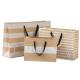 250gsm Brown Paper Shopping Bags , Commercial Paper Bags Clear Crease