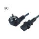 Small PVC China Power Cord CCC ROHS Approved Low Profile Ergonomic Desig