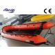 Heavy Duty Large Foldable Inflatable Boat 10 Person With 5 Chambers Orange color