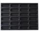 1.5mm Nonstick Hot Dog Bun Baking Tray Black Aluminum Bun Pan