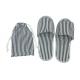 Portable Disposable Airline Amenity Kit / Foldable Open Toe Slippers With A TC Fabric Pouch