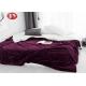 Bedroom Waving Design Polyester Fleece Blanket Plush Fleece Bed Quilt Wine Red