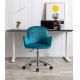Blue Tomile Spinny Office Chair Velvet Swivel Desk Chair High End
