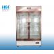600L 1m Shop Drinks Commercial Cooler Two Door Glass Display Fridge Antibacterial