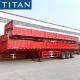 TITAN 3 axle dry cargo platform side wall semi trailers price