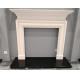 Decorative Odm White Limestone Fireplace Surround Mantel
