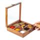 8 Wooden Handcrafted Multi-Compartment Square Storage Box | Kitchen Ware Jar Container Canister For Spices/Sugar/Tea/Dry Fruits
